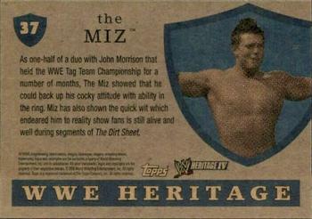 2008 Topps Heritage IV WWE #37 The Miz  Back