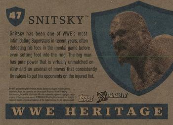 2008 Topps Heritage IV WWE #47 Snitsky  Back