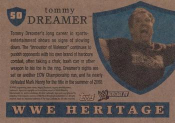 2008 Topps Heritage IV WWE #50 Tommy Dreamer  Back