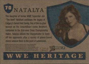 2008 Topps Heritage IV WWE #70 Natalya  Back