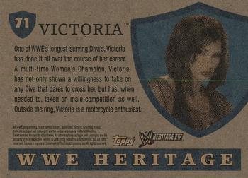 2008 Topps Heritage IV WWE #71 Victoria  Back