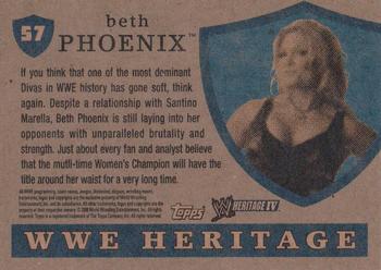 2008 Topps Heritage IV WWE #57 Beth Phoenix  Back