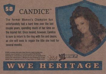 2008 Topps Heritage IV WWE #58 Candice  Back