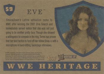 2008 Topps Heritage IV WWE #59 Eve  Back
