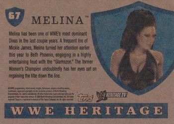 2008 Topps Heritage IV WWE #67 Melina  Back