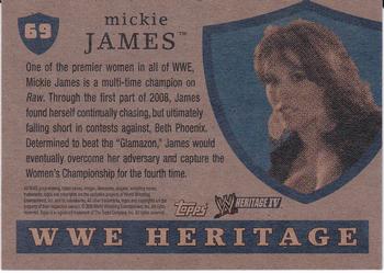 2008 Topps Heritage IV WWE #69 Mickie James  Back