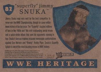 2008 Topps Heritage IV WWE #82 Superfly Jimmy Snuka  Back