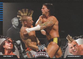 2008 Topps WWE Ultimate Rivals #10 CM Punk vs. Shannon Moore  Front