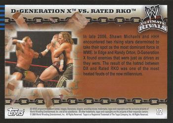 2008 Topps WWE Ultimate Rivals #12 D-Generation X vs. Rated RKO  Back