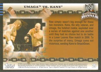 2008 Topps WWE Ultimate Rivals #25 Umaga vs. Kane  Back