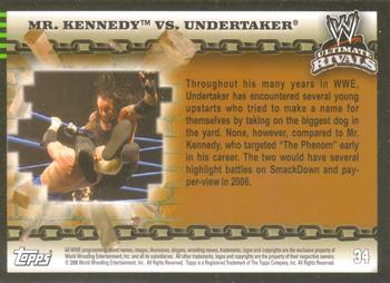2008 Topps WWE Ultimate Rivals #34 Mr. Kennedy vs. Undertaker  Back