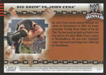2008 Topps WWE Ultimate Rivals #35 Big Show vs. John Cena  Back