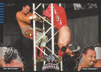 2008 Topps WWE Ultimate Rivals #36 Rey Mysterio vs. Chavo Guerrero Front