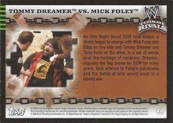 2008 Topps WWE Ultimate Rivals #44 Tommy Dreamer vs. Mick Foley  Back