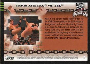 2008 Topps WWE Ultimate Rivals #7 Chris Jericho vs. JBL  Back