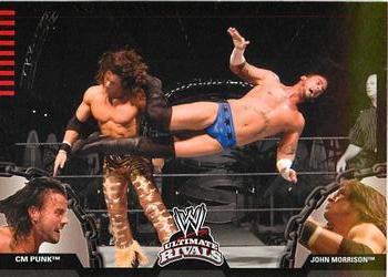 2008 Topps WWE Ultimate Rivals #8 CM Punk vs. John Morrison  Front