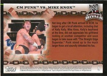 2008 Topps WWE Ultimate Rivals #9 CM Punk vs. Mike Knox  Back