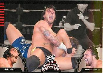 2008 Topps WWE Ultimate Rivals #9 CM Punk vs. Mike Knox  Front