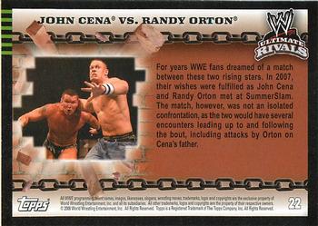 2008 Topps WWE Ultimate Rivals #22 John Cena vs. Randy Orton  Back