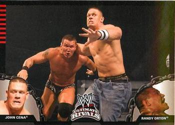 2008 Topps WWE Ultimate Rivals #22 John Cena vs. Randy Orton  Front