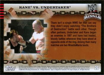 2008 Topps WWE Ultimate Rivals #26 Kane vs. Undertaker  Back