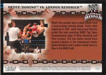 2008 Topps WWE Ultimate Rivals #30 Deuce/Domino vs. London/Kendrick  Back