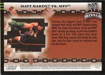 2008 Topps WWE Ultimate Rivals #32 Matt Hardy vs. MVP  Back