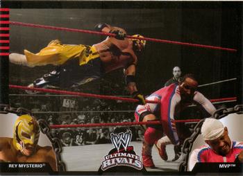 2008 Topps WWE Ultimate Rivals #37 Rey Mysterio vs. MVP  Front