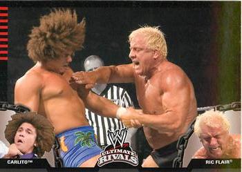 2008 Topps WWE Ultimate Rivals #38 Ric Flair vs. Carlito  Front