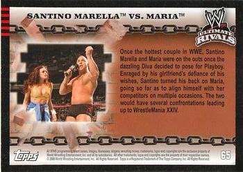 2008 Topps WWE Ultimate Rivals #65 Santino Marella vs. Maria  Back