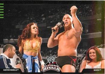 2008 Topps WWE Ultimate Rivals #65 Santino Marella vs. Maria  Front