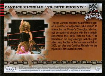 2008 Topps WWE Ultimate Rivals #67 Candice Michelle vs. Beth Phoenix Back