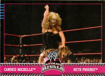 2008 Topps WWE Ultimate Rivals #67 Candice Michelle vs. Beth Phoenix Front