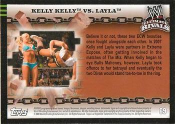 2008 Topps WWE Ultimate Rivals #69 Kelly Kelly vs. Layla  Back
