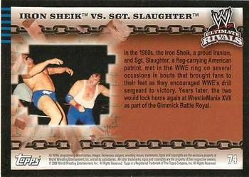 2008 Topps WWE Ultimate Rivals #74 Iron Sheik vs. Sgt. Slaughter  Back
