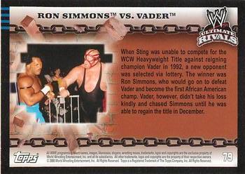 2008 Topps WWE Ultimate Rivals #79 Ron Simmons vs. Vader  Back