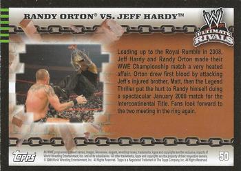 2008 Topps WWE Ultimate Rivals #50 Randy Orton vs. Jeff Hardy  Back