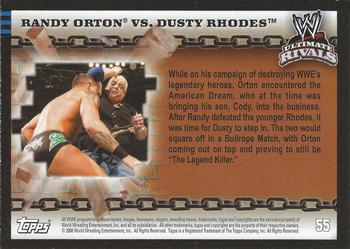 2008 Topps WWE Ultimate Rivals #55 Randy Orton vs. Dusty Rhodes  Back
