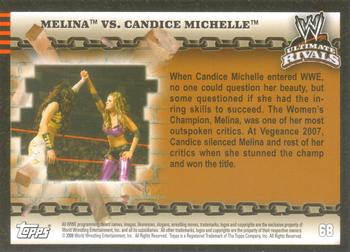 2008 Topps WWE Ultimate Rivals #68 Melina vs. Candice Michelle  Back