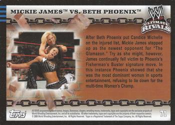 2008 Topps WWE Ultimate Rivals #71 Mickie James vs. Beth Phoenix  Back
