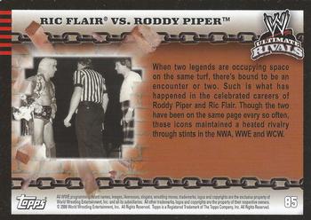 2008 Topps WWE Ultimate Rivals #85 Ric Flair vs. Roddy Piper  Back