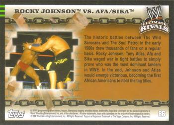 2008 Topps WWE Ultimate Rivals #86 Rocky Johnson vs. Wild Samoans  Back