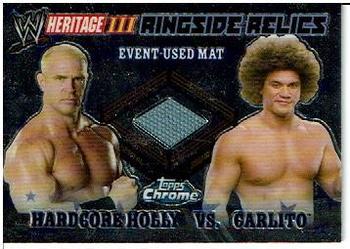 2008 Topps Chrome Heritage III WWE - Ringside Relics #2 Hard Core Holly vs. Carlito  Front
