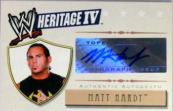 2008 Topps Heritage IV WWE - Autographs #NNO Matt Hardy Front