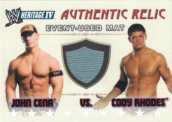 2008 Topps Heritage IV WWE - Mat Relics #NNO John Cena vs. Cody Rhodes  Front