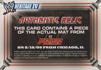 2008 Topps Heritage IV WWE - Mat Relics #NNO John Cena vs. Ted DiBiase  Back