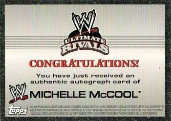 2008 Topps WWE Ultimate Rivals - Autographs #NNO Michelle McCool  Back
