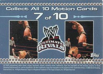 2008 Topps WWE Ultimate Rivals - Motion Cards #7 Jeff Hardy vs. Randy Orton  Back