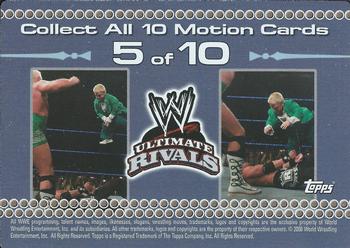 2008 Topps WWE Ultimate Rivals - Motion Cards #5 Hornswoggle / Finlay vs. Edge  Back