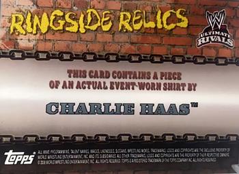 2008 Topps WWE Ultimate Rivals - Relics #NNO Charlie Haas  Back